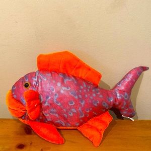 Unisex Kelly Toy Bright Orange, Pink & Purple Fish Stuffed Animal Plush